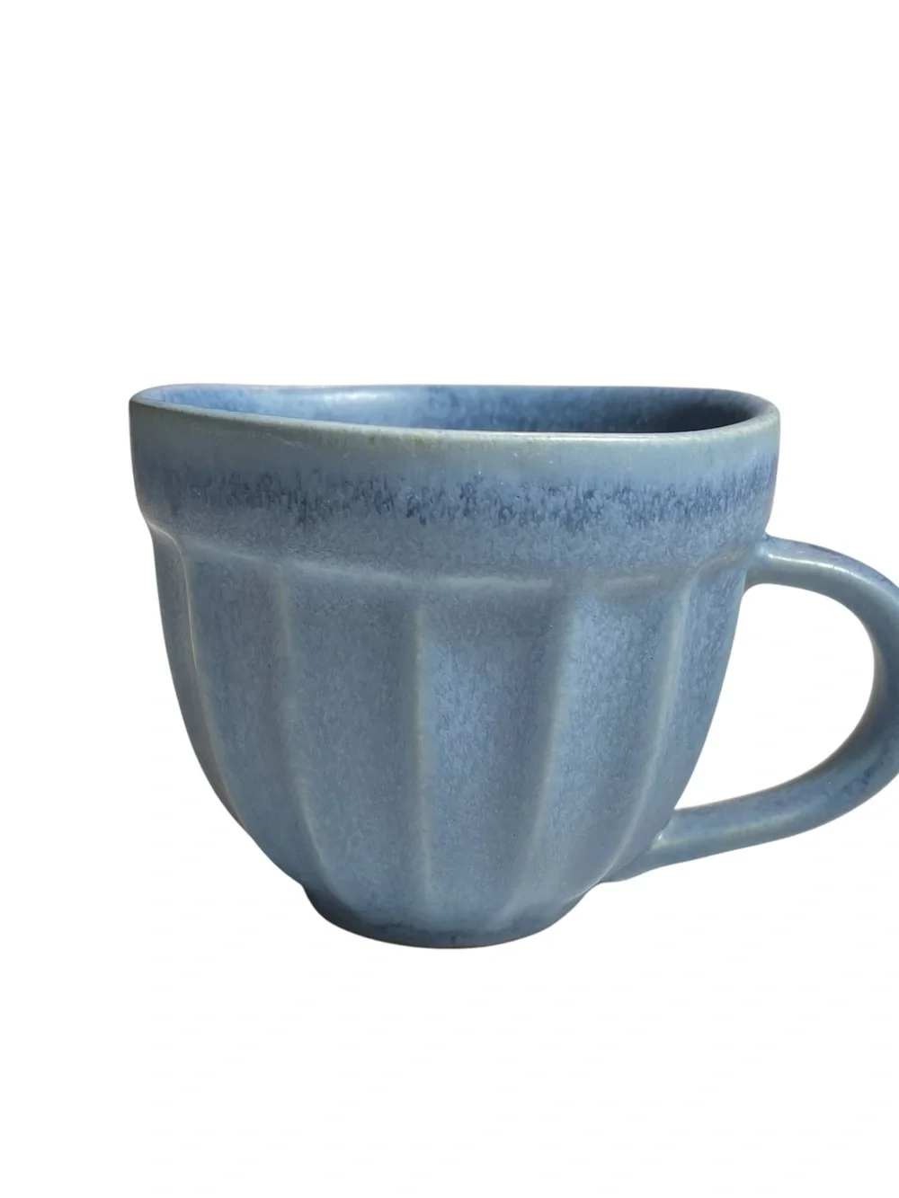 Pottery Barn Mendocino Gray Blue Stoneware Coffee Cappuccino Latte Soup Mug 10oz